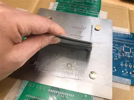 Stencil paste application